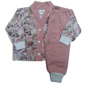 0275 Pijama Algodão Bambi com Calça Rosa P 